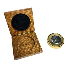 Compass Bank Brass Paperweight Desk Compass Wood Box Gift