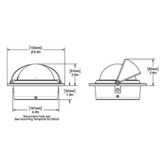 Ritchie F-83W Voyager Compass – Flush Mount – White F-83W UPC 010342140074