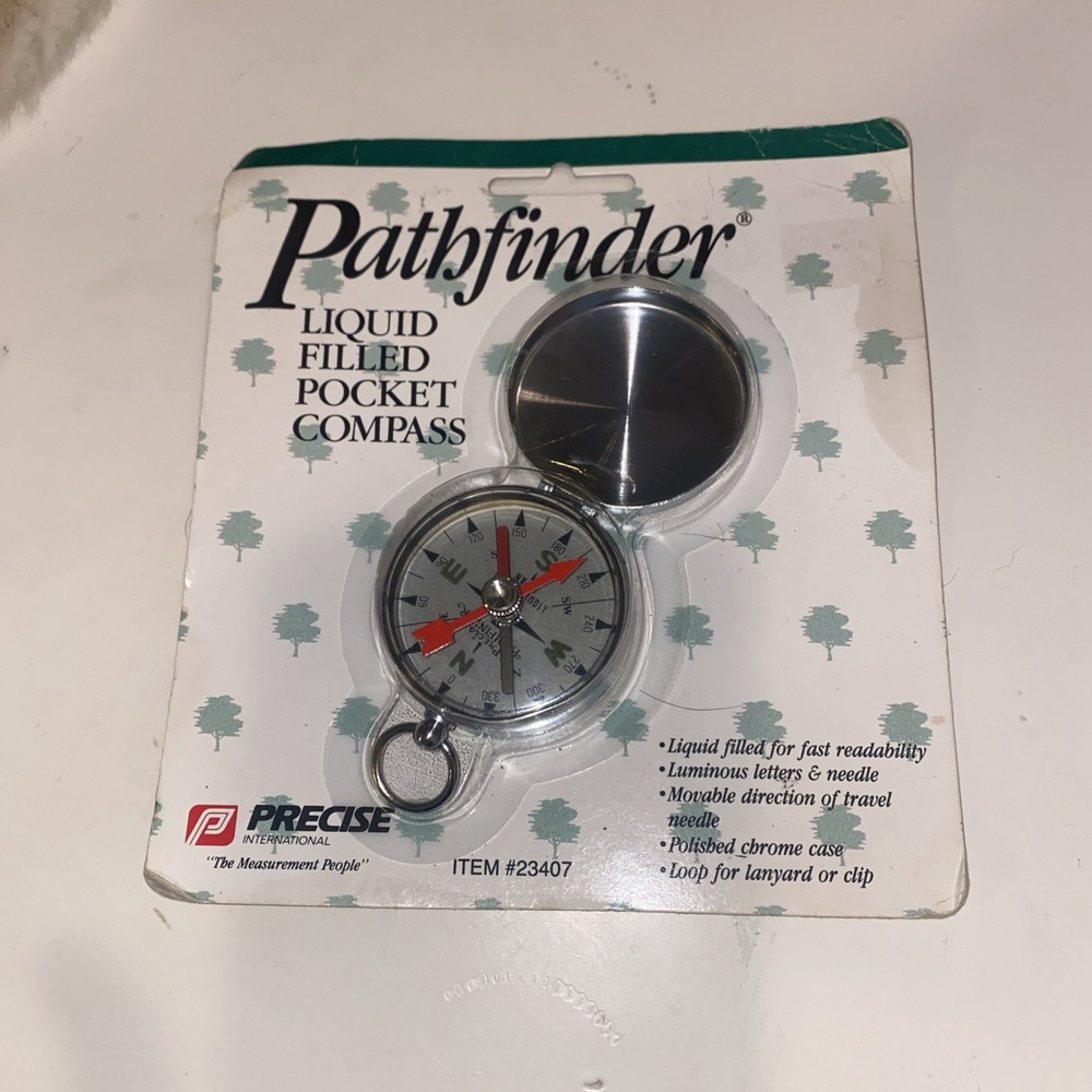 Vintage Precise Pathfinder Liquid Filled Pocket Compass, Item #23407
