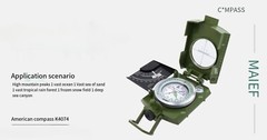 Multi Functional Military Aiming Navigation Compass with Fluorescence New
