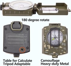 Lensatic Sighting Compass – Waterproof, Shakeproof – Camping