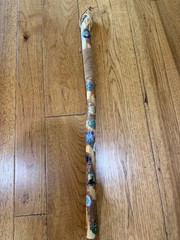 Wooden Hiking Walking Stick 30.5″ With 18 Medallions