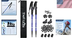 Comfort Grip Nordic Walking Trekking Poles – 73 Inch Max Height, Packable Design