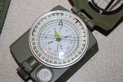 Military Lensatic Prismatic Compass with Pouch Hiking Scout Army Geology Camping