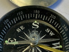 Vtg Broadway Compass Made In Japan Hiking Camping Direction Tool