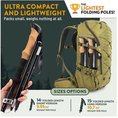 Adjustable Collapsible Hiking Sticks – Lightweight Design