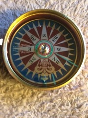 Compass Square Wood Box The Journey Begins Unbranded