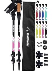 New TrailBuddy Hiking Poles Adjustable Aluminum Trekking Sticks Plum Purple