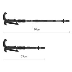 4-Section Portable Outdoor Fold Trekking Pole Walking Hiking Stick Alloy Telesco