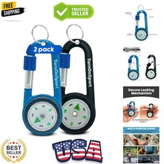 2 Pack Carabiner Clip On Compass Hiking – Compact Compass Keychain Backpacks …