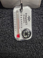 Sun Company Therm-O-Compass #802 Key Ring Zipper Pull Thermometer Compass…