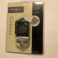 Eddie Bauer Compass Digital EB9980CP Thermometer Clock Level