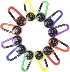 Carabiner Compasses for Kids Toy Compass Belt Clips School Prizes Party Favor…