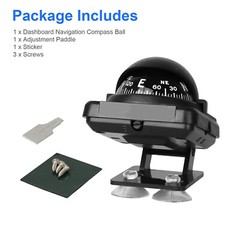 Magnetic Car Dashboard Navigation Compass Ball Adjustable for Boat Marine Truck