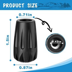 Durable Replacement Trekking Pole Tips, Universal Anti-Slip Walking Stick Tip…
