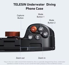TELESIN Underwater Snorkeling Diving Phone Waterproof Case Universal Underwat…