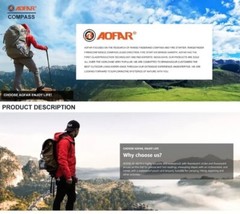 AOFAR AF-4074 Military Compass for Hiking,Lensatic Sighting Camouflage NEW