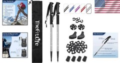 Compact Telescopic Trekking Poles – 2 Sticks with Quick Lock System & Carry Bag