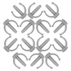 14 Pcs Crutch Repair Parts Walking Cane Clamp Accessories for Seniors