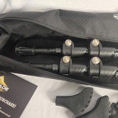 Cascade Mountain Tech Aluminum Trekking Poles Quick Lock EVA Grip Carry Bag Pair