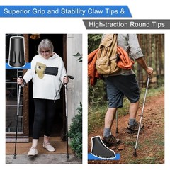 Replacement Rubber Tips for Trekking Poles & Walking Sticks – Anti-Slip Protecto