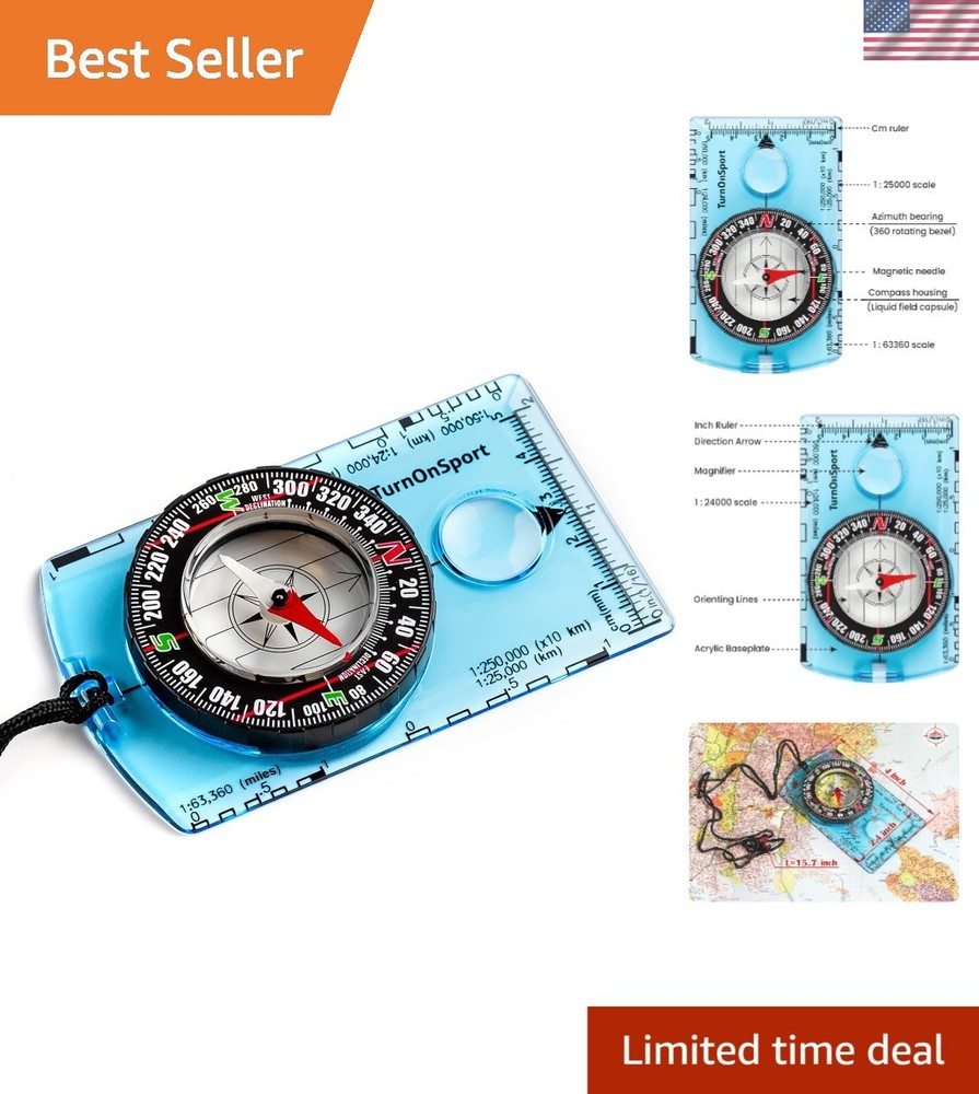 Lightweight Scout Compass with Magnifying Glass – Perfect for Young Explorers