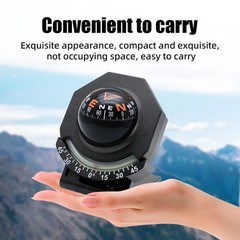 Marine Compass for Boats Glow-in-the-dark Car Compass Ball Dash Mount Adjustable