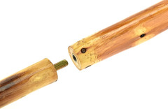 3 Piece 55″ Detachable Pine Wood Walking/Hiking Stick with Metal Tip, Reinforced