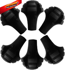 Monfasye Trekking Poles Tips, Rubber Hiking Sticks End Caps Large, 6 Pieces
