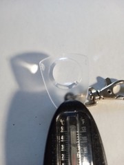 pre-owned multifunction key chain 4-1. compass. magnifier. whistle , thermometer