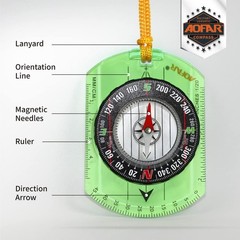 Orienteering Compass AF-362 for Hiking and Navigation, Professional Field Com…