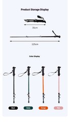 Folding Walking Stick Telescopic Adjustable Anti-slip Trekking Bluetooth Music