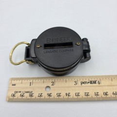 Vintage Engineer Lensatic Compass Military Hiking Camping Liquid Filled Taiwan