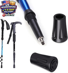 8Pcs Walking Stick Tips, Trekking Pole Tip, Walking Cane Tips Replacement Rubber