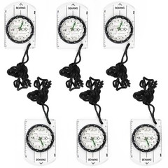 6 Pack Orientation Compass, Hiking Backpack Scout Compass Outdoor Waterproof…