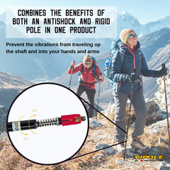 Vipole Trekker Cork Hiking Poles with Twistlock Technology and Adjustable Shafts