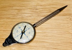 Vintage Double Sided Compass Inches to Miles Curvimeter Measuring Drafting Tool