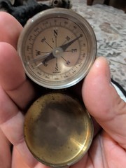 Vintage German Brass Pocket Compass