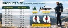 Carbon Fiber Trekking Poles 2-Pack – Lightweight Collapsible Hiking Sticks with