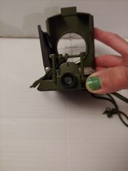 Vintage Military Transit Compass With Original Carrying Case. Color Olive Drab