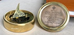 Brass Nautical Antique Brass and Copper Sundial Compass Clock Gift decor Item