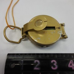 Vintage Lensatic Compass Liquid Filled Clip On–broken