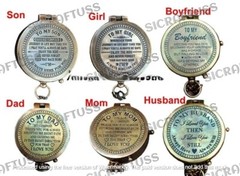 Personalized Brass Compass,Custom Engraved Compass,Gift For Your Loved Ones