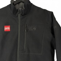 Mountain Hardwear Black Softshell Jacket with Perlo Patch Large