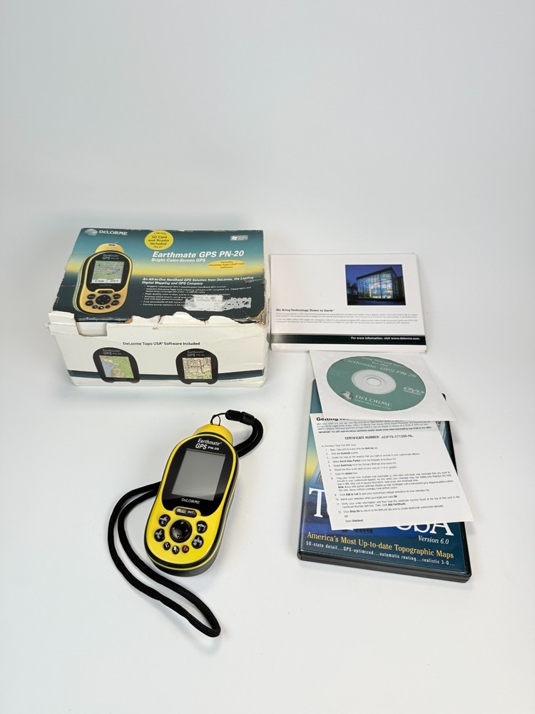 DeLorme Earthmate GPS PN-20 Handheld Waterproof Ships Fast!!!