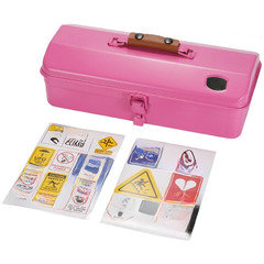 Metal Tool Box Picnic Trips Sturdy Metal Construction Multiple Compartments