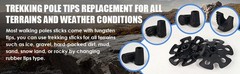 6Pcs Replacement Cane Tips – Walking Sticks Accessories, Fit Most Trekking &