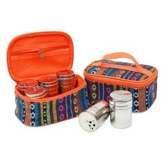 Stainless Steel 6-Pack Spice Bottles for Outdoor Cooking and Travel Use