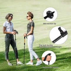 Ultralight Hiking Pole – Portable Collapsible Outdoor Trekking Pole Plain Des…