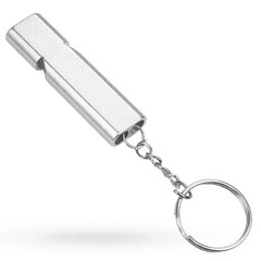 Outdoor Survival Whistle Aluminum Alloy Metal Double-hole High-frequency Tweeter